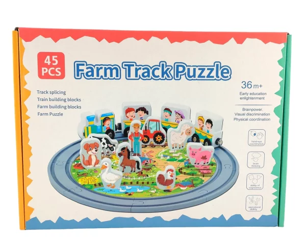 track puzzle, farm puzzle, puzzle, board puzzle, farm animals