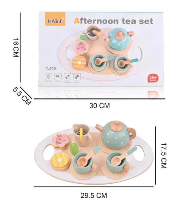 Wooden tea set. afternoon tea set, tea set, kitchen tea set