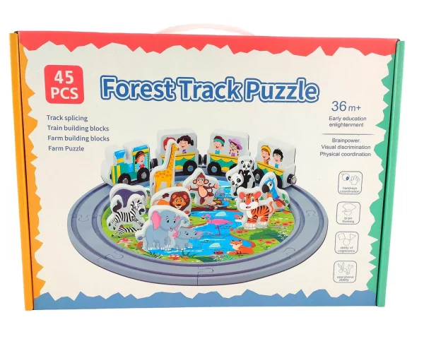 circular puzzle, round puzzle, wild animals puzzle, forest puzzle