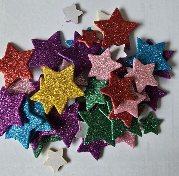 Foam Glitter Stars