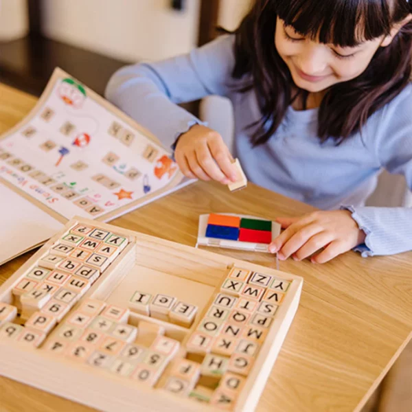 Wooden ABC Activity Stamp Set