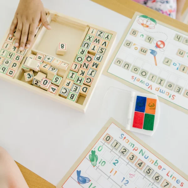 Wooden ABC Activity Stamp Set