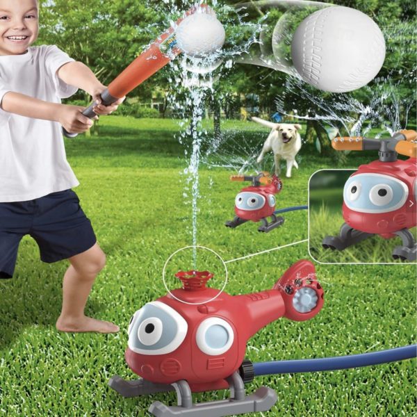 2-in-1 Helicopter Baseball Spray Toy