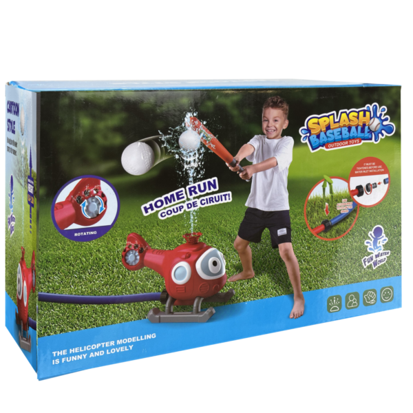 2-in-1 Helicopter Baseball Spray Toy