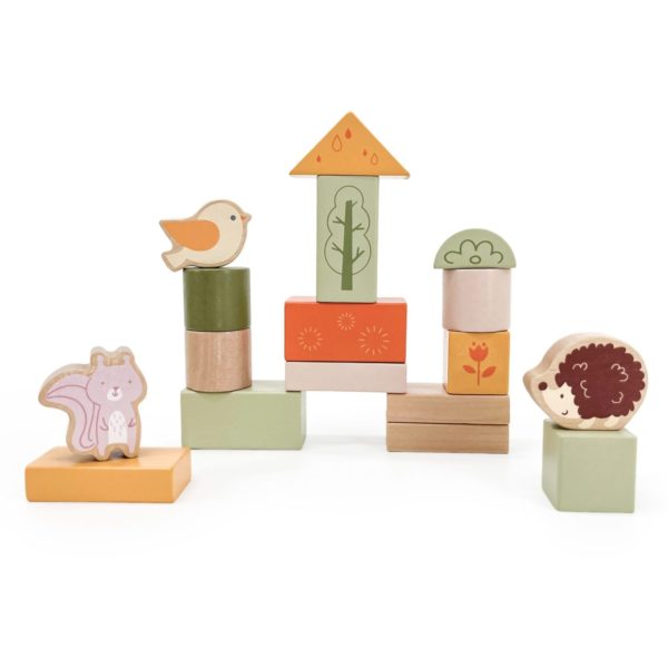 Wooden Blocks Green 50pc