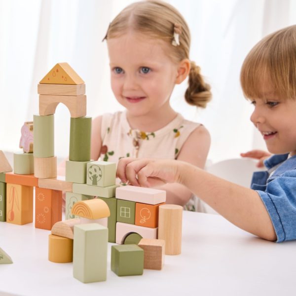Wooden Blocks Green 50pc