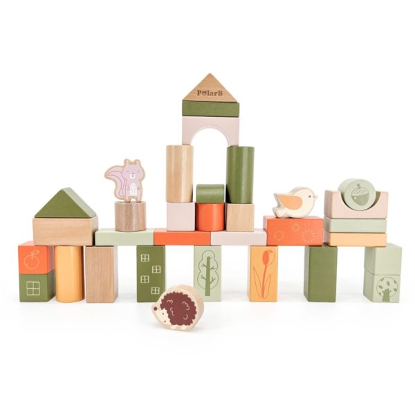 Wooden Blocks Green 50pc